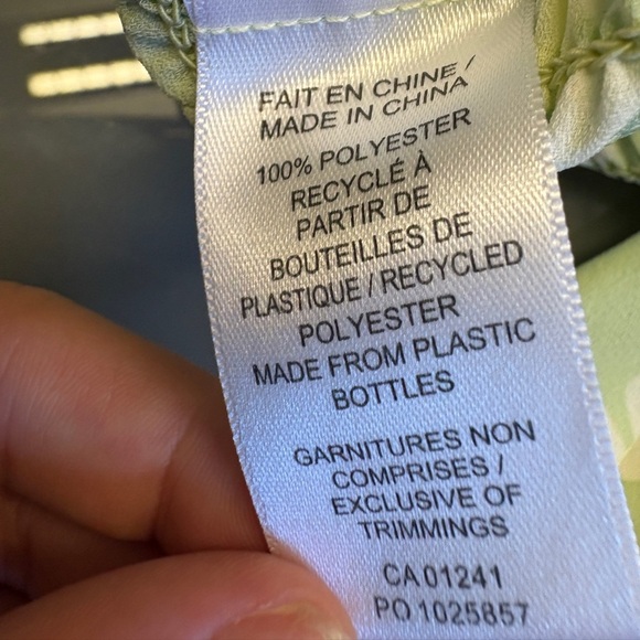 Simons Twik Sustainable Ruched Coquette Daisy Mint Long Sleeve Crop Top Small - Picture 8 of 10